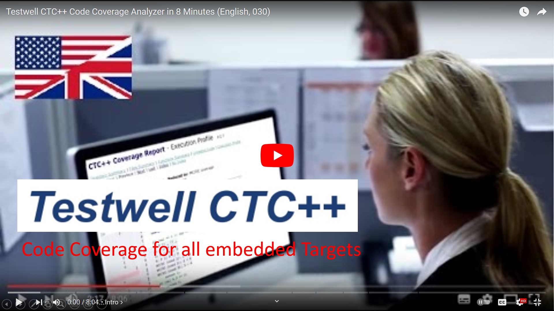 Code Coverage Analyser Testwell CTC++: Produktvideo