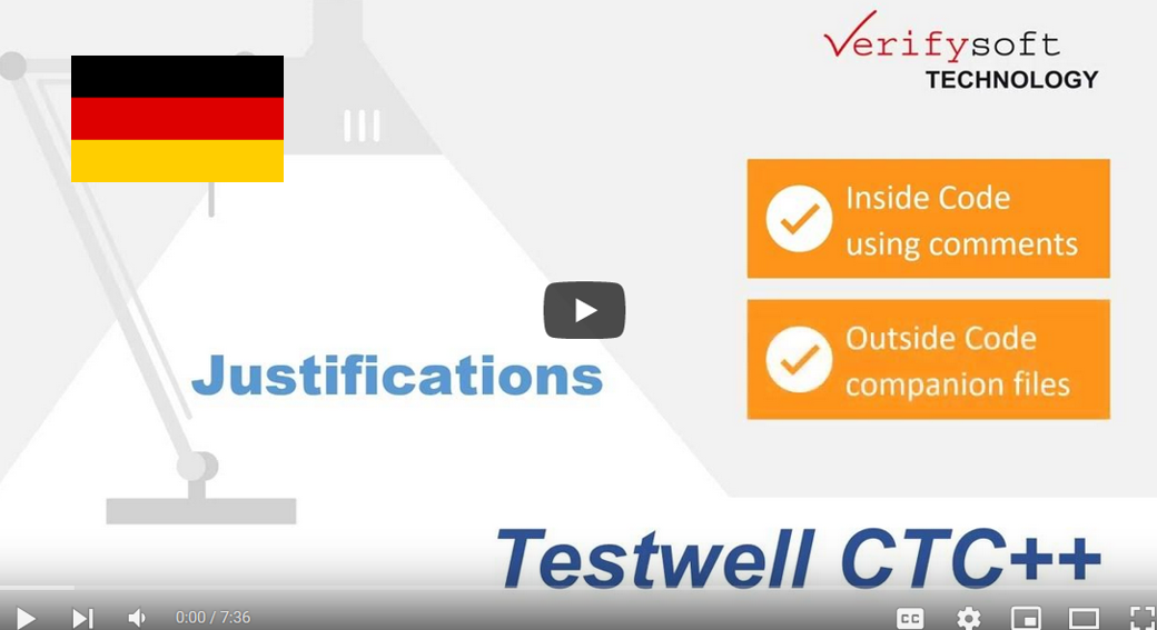 Testwell CTC++ Justifications