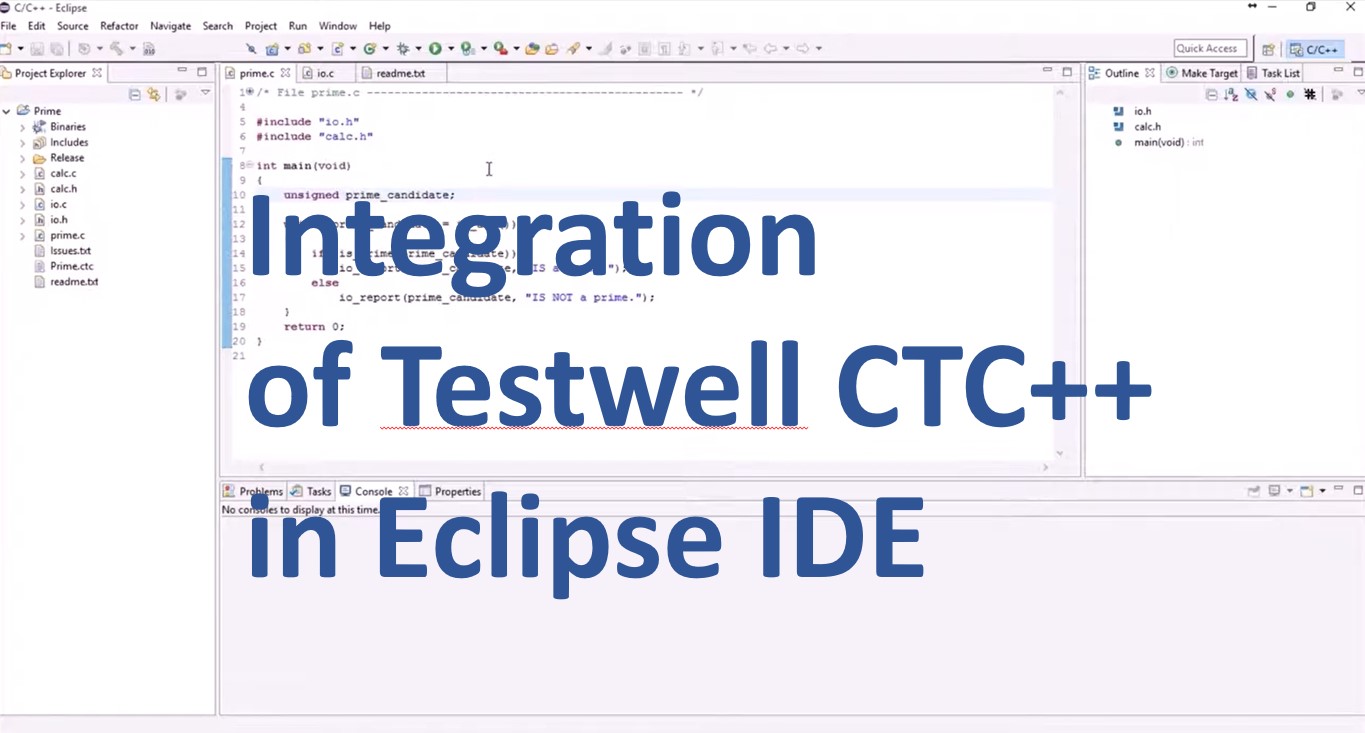 Integration of Testwell CTC++ into Eclipse IDE